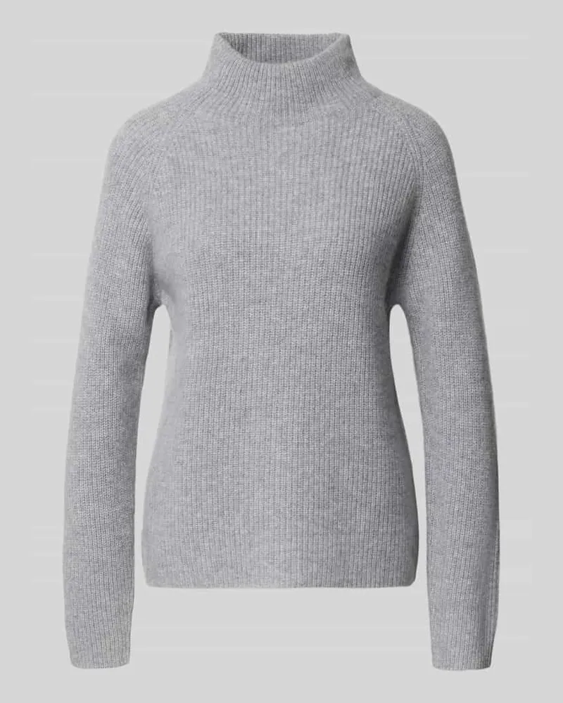 Fynch-Hatton Strickpullover aus Kaschmir mit Stehkragen Hellgrau
