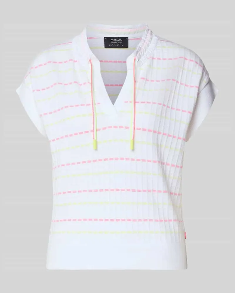 Marc Cain Regular Fit Oberteil aus Lyocell-Mix in Strick-Optik Pink
