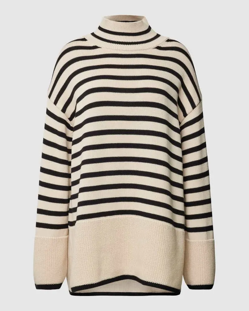 Marc O'Polo Strickpullover mit Streifenmuster Sand