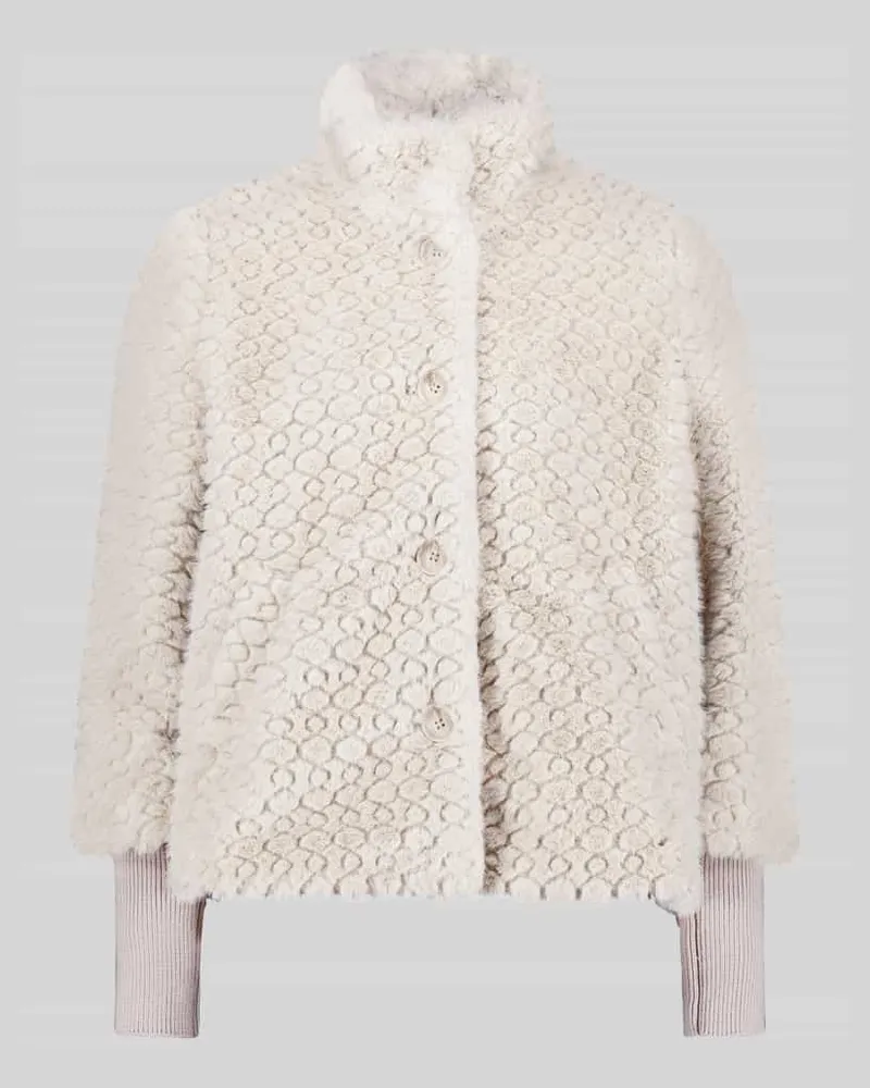 Betty Barclay Teddyjacke mit geripptem Ärmelabschluss Sand