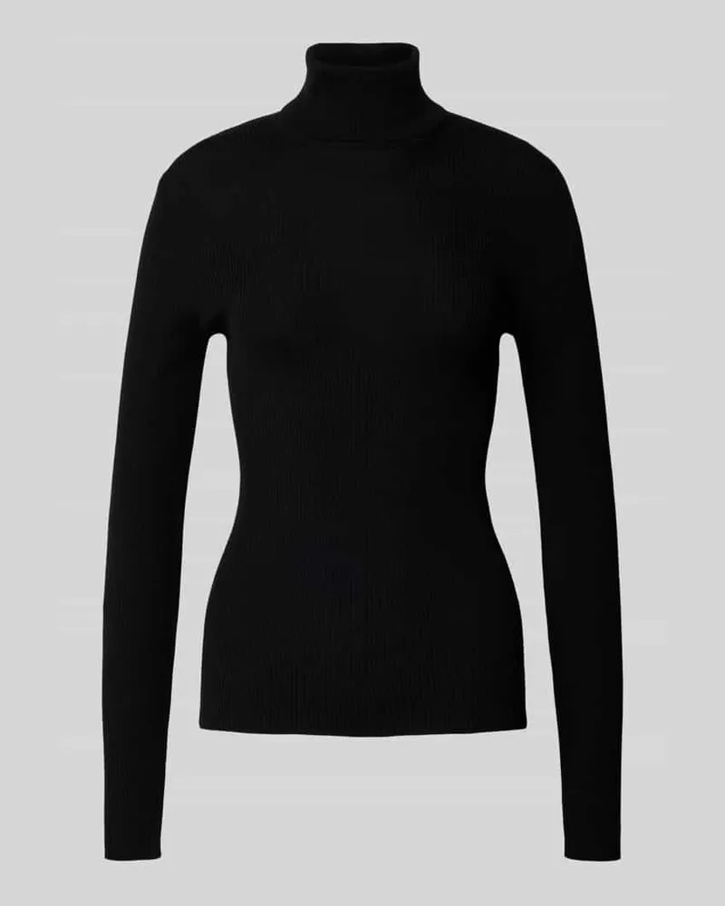 JOOP! Strickpullover mit geripptem Rollkragen Modell 'Kalis Black
