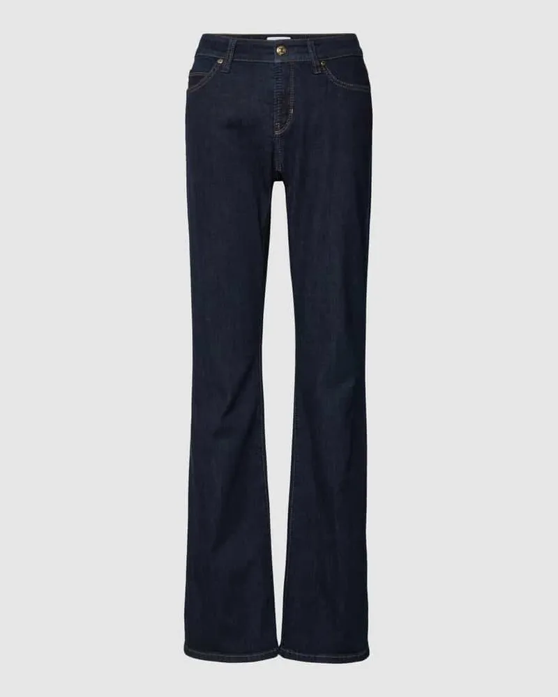 Cambio Bootcut Jeans mit Label-Details Modell 'PARIS FLARED Dunkelblau