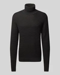 Casual Friday Rollkragenpullover mit Label-Detail Modell 'Karl Black