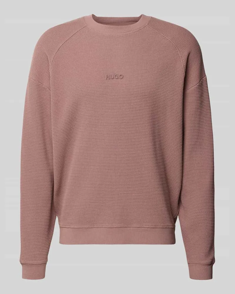 HUGO BOSS Regular Fit Sweatshirt aus reiner Baumwolle Modell 'DAFFLYN Kirsche