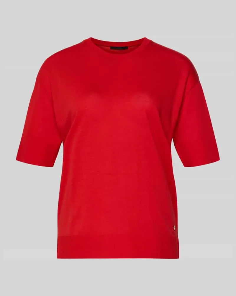 windsor. Relaxed T-Shirt mit Logo-Applikation Rot