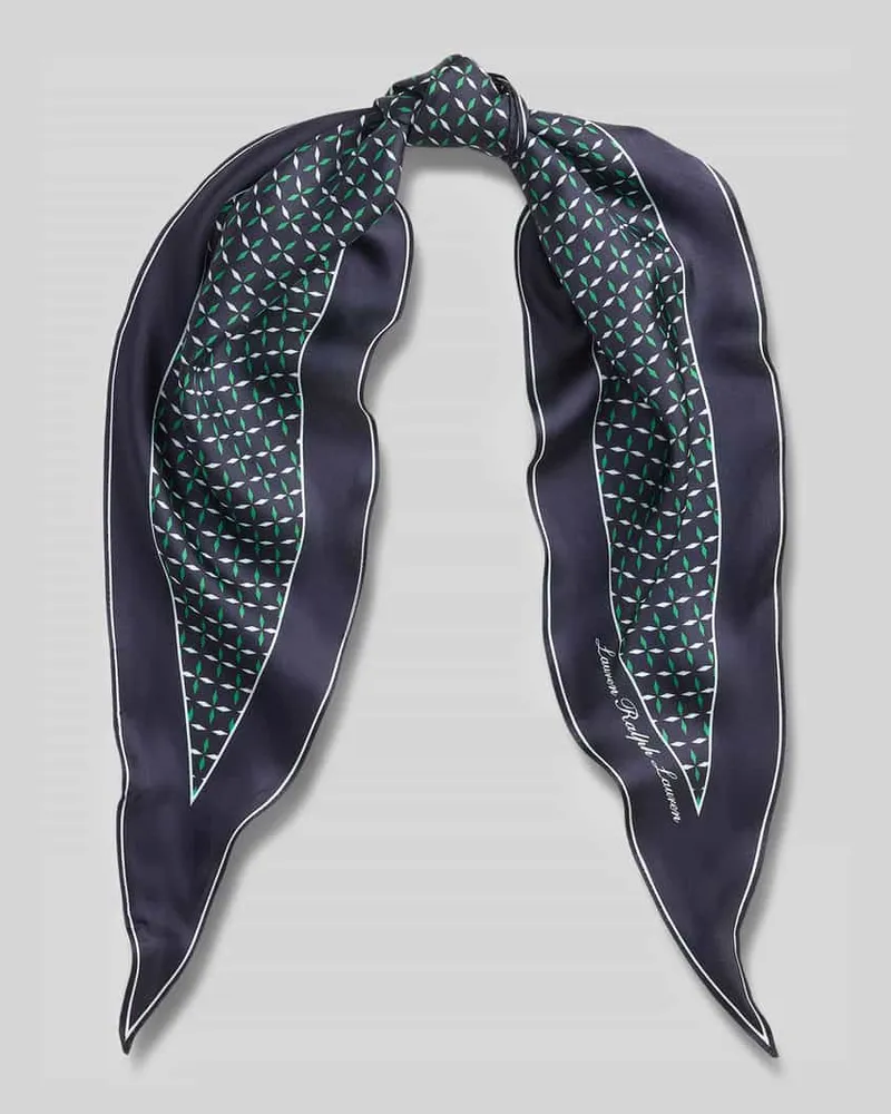 Ralph Lauren Tuch aus reiner Seide Dunkelblau