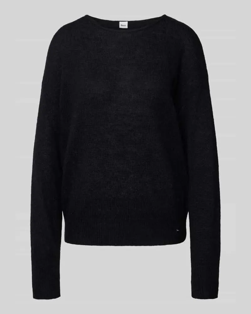 Brax Strickpullover mit gerippten Abschlüssen Modell 'LISA Black
