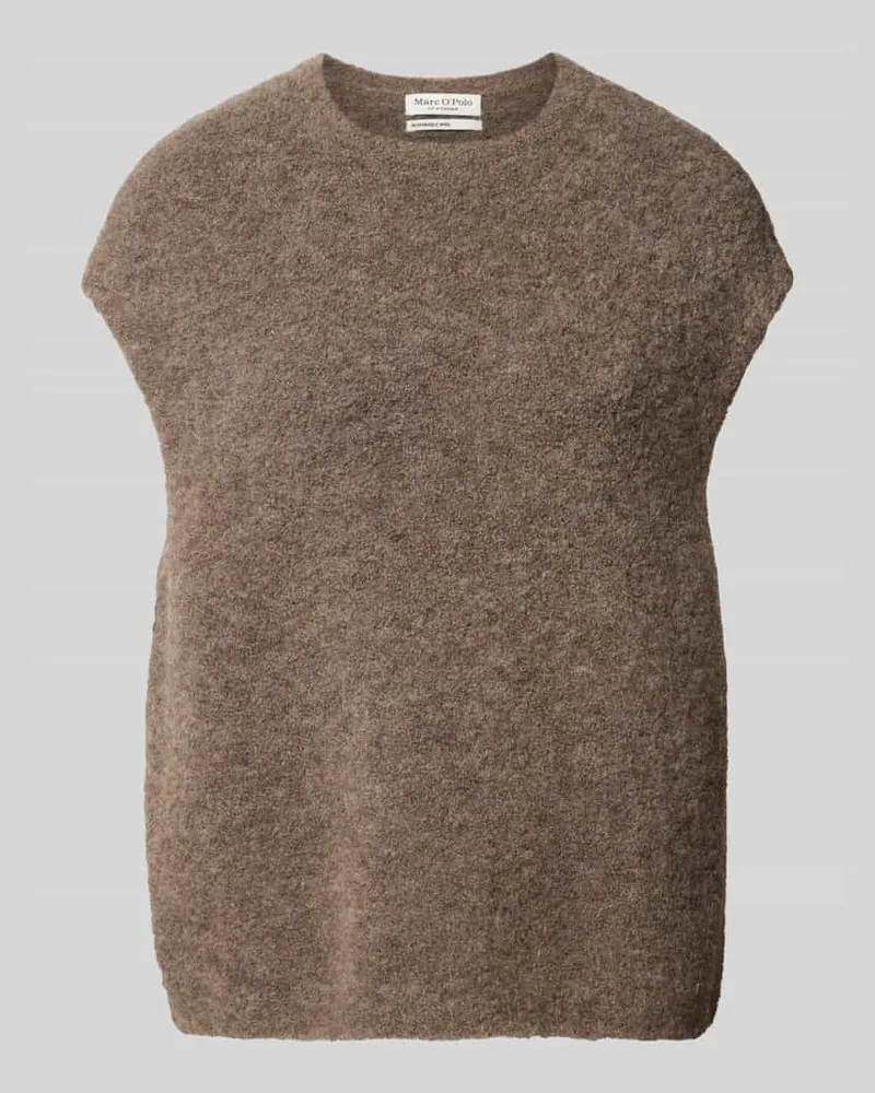 Marc O'Polo Relaxed Fit Pullunder aus Woll-Mix Taupe