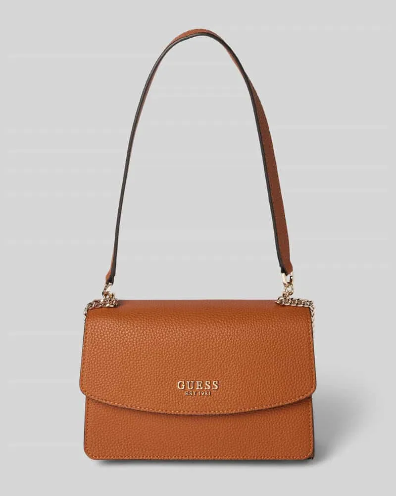 Guess Handtasche mit Label-Applikation Modell 'CALISTA Cognac