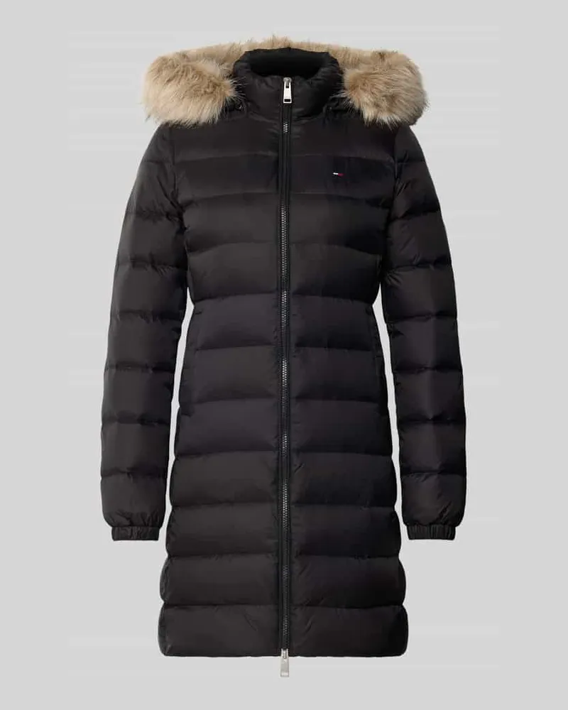 Tommy Hilfiger Slim Fit Steppmantel mit Daunen-Feder-Füllung Black