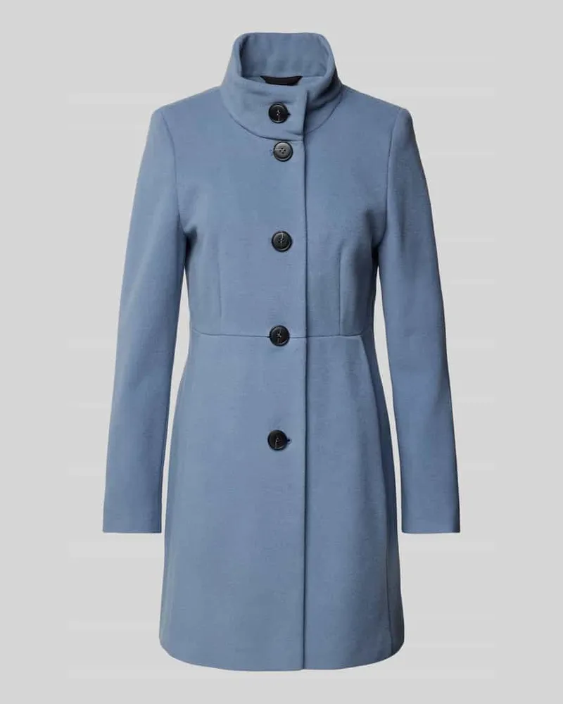 Fuchs Schmitt Slim Fit Wollmantel mit Kaschmir-Anteil Bleu