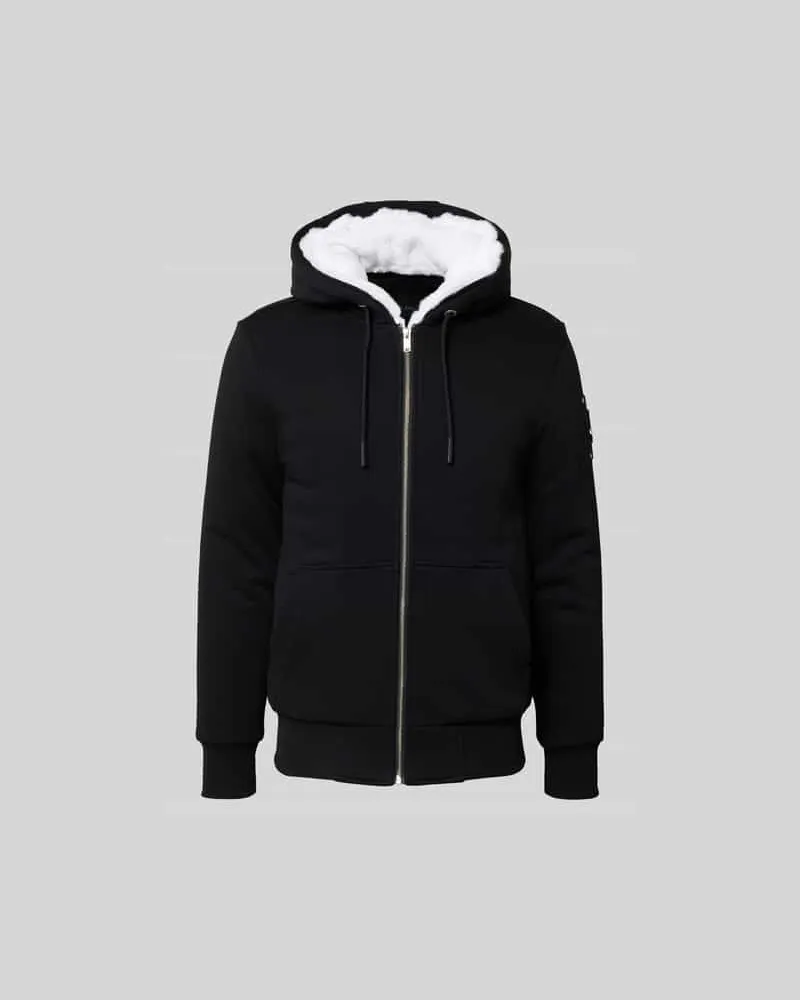 Moose Knuckles Regular Fit Sweatjacke mit Tunnelzug Black