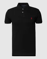 Ralph Lauren Slim Fit Poloshirt mit Logo-Stitching Black