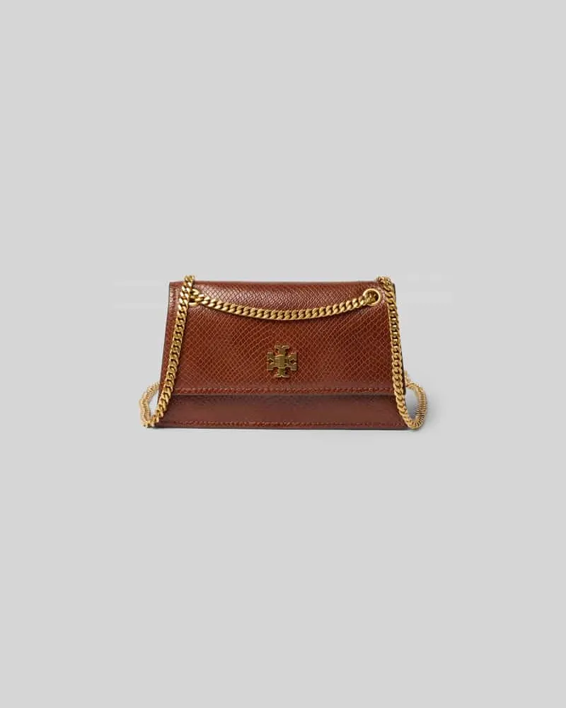 Tory Burch Shoulder Bag mit Schlangenmuster Cognac