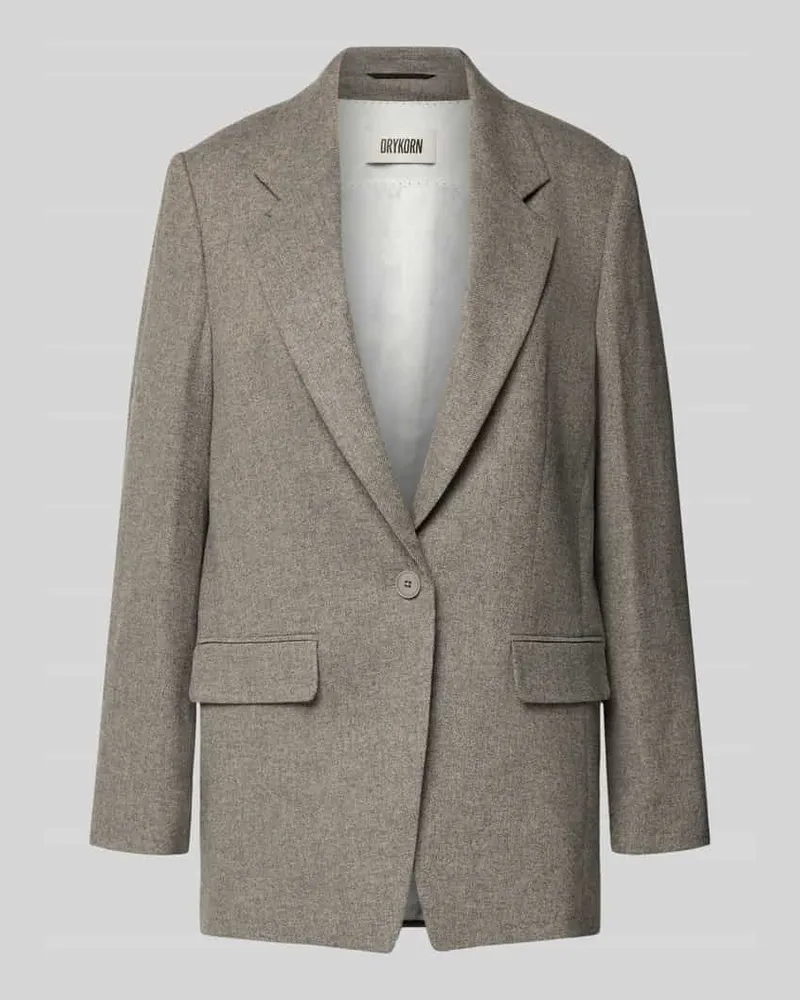 Drykorn Relaxed Fit Blazer aus Woll-Mix Modell 'GLENDALE Hellbraun
