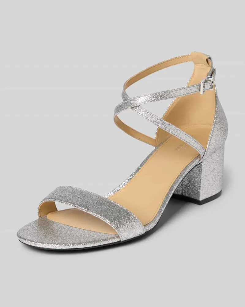 Michael Kors Sandalette mit Blockabsatz Modell 'SERENA Silber