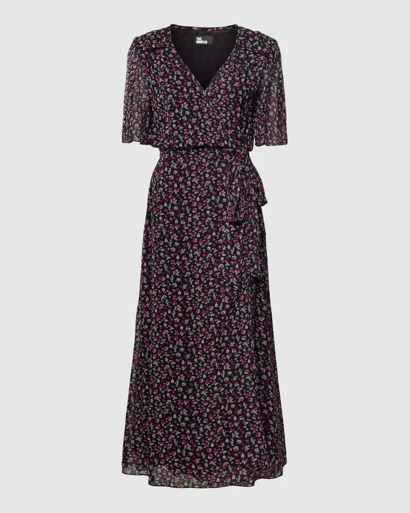 The Kooples Midikleid in Wickel-Optik Black