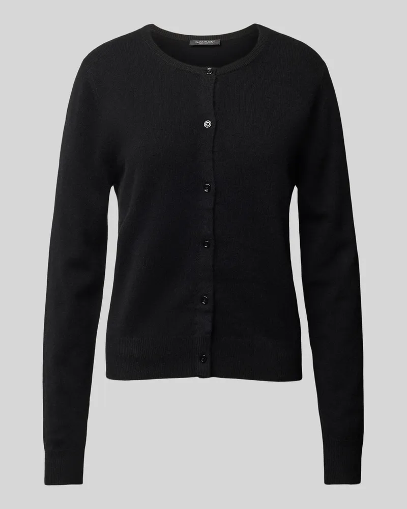 S. Marlon Kaschmircardigan mit Rundhalsausschnitt Black