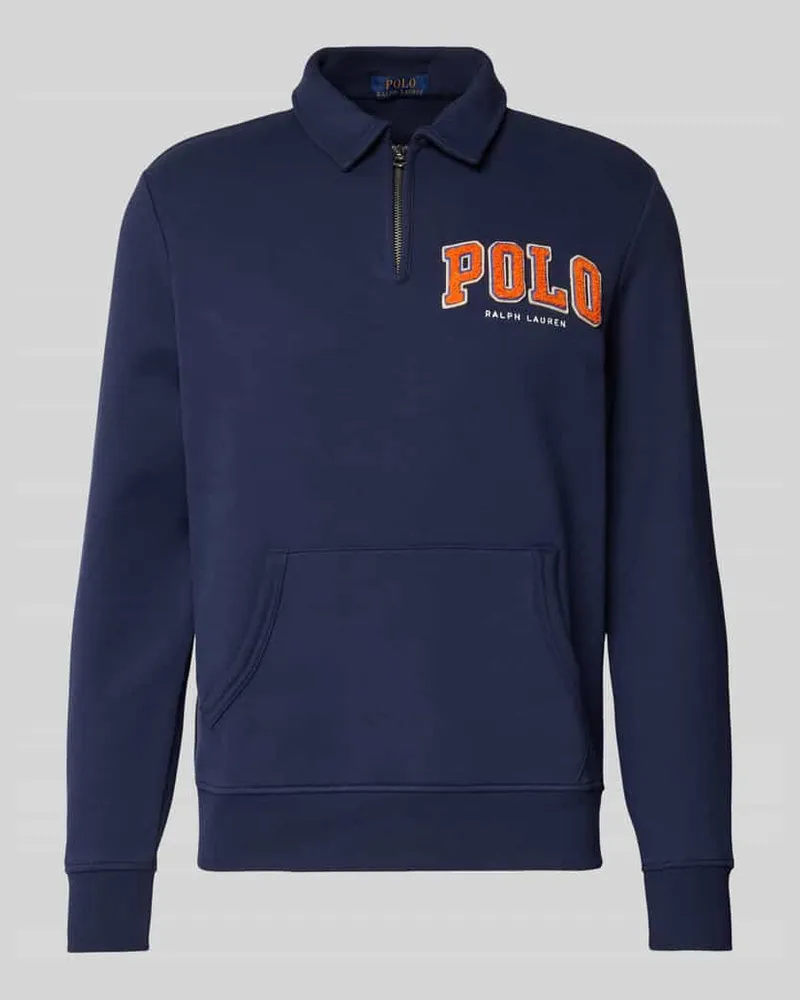 Ralph Lauren Sweatshirt mit Polokragen Marine