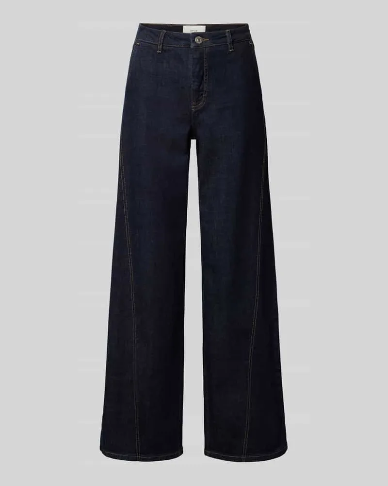 OPUS Wide Fit Jeans mit Eingrifftaschen Modell 'Miva sense Dunkelblau