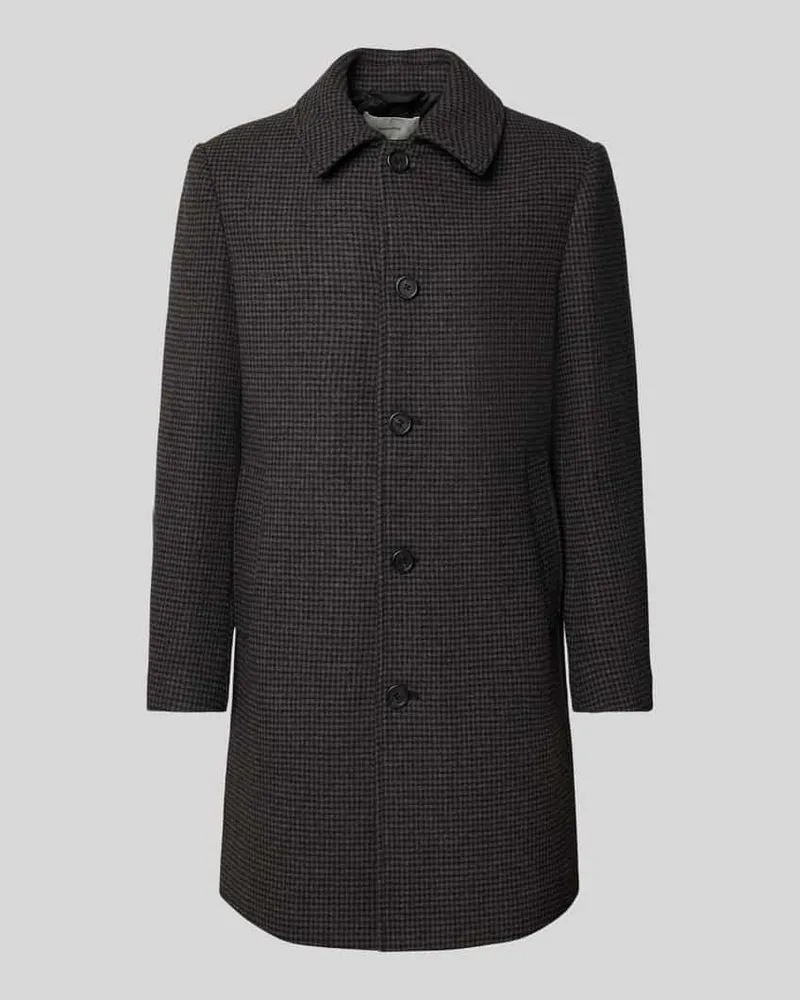 Selected Homme Regular Fit Wollmantel mit Umlegekragen Modell 'ARCHIVE Dunkelgrau