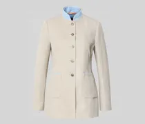 Slim Fit Blazer aus Leinen-Baumwoll-Mix