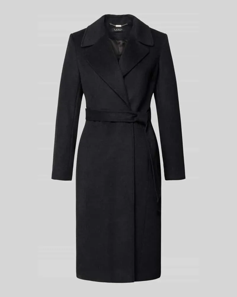 Ralph Lauren Regular Fit Mantel mit Woll-Mix mit Kaschmir-Anteil Black