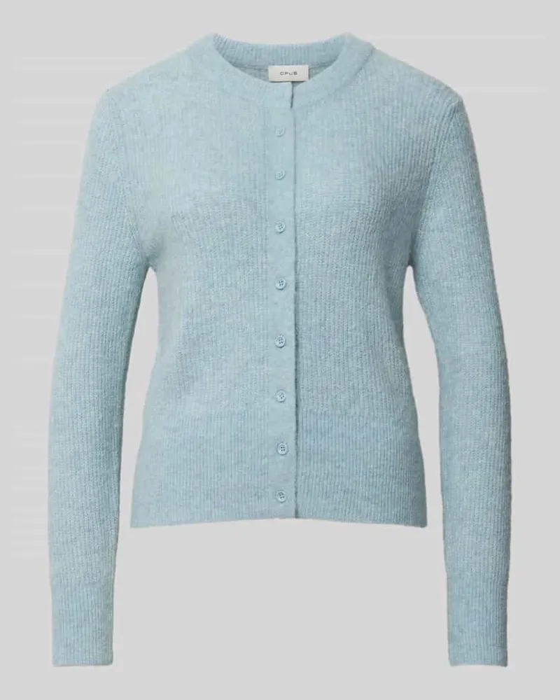 OPUS Cardigan Modell 'Dreni' aus Alpaka Mix Hellblau