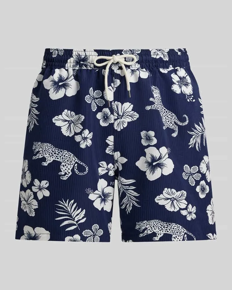 Ralph Lauren Regular Fit Badehose mit Tunnelzug Marine