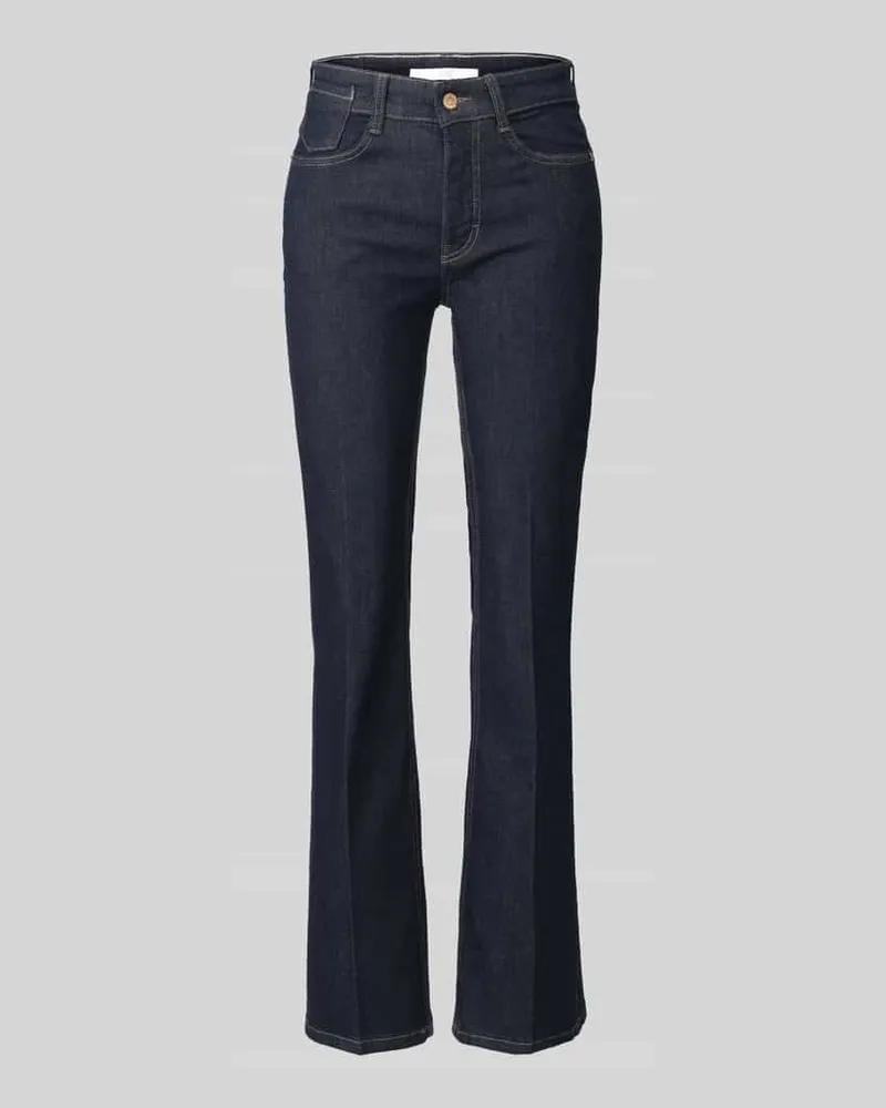 MAC Jeans Straight Fit Jeans aus Baumwoll-Mix im 5-Pocket-Design Dunkelblau