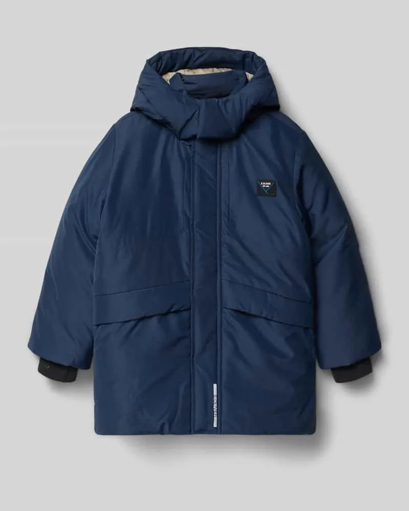 S.Oliver Regular Fit Parka mit Label Patch Marine