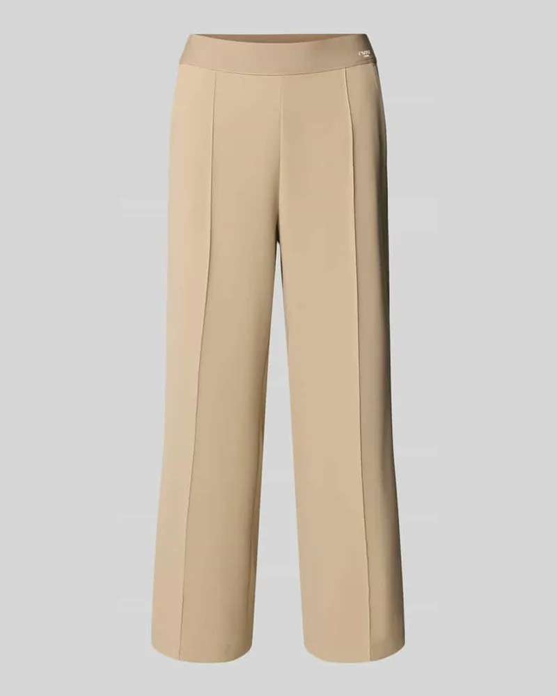 Cambio Straight Fit Stoffhose mit Ziernaht Modell 'Cameron Sand