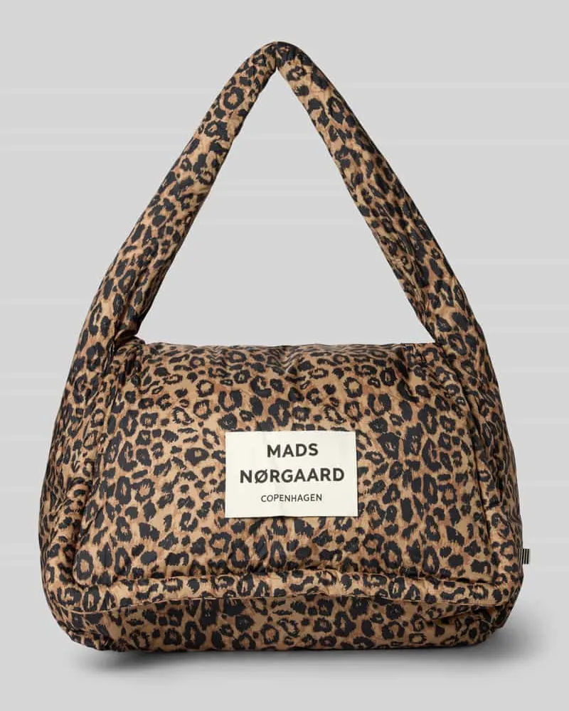 Mads Nørgaard Shoulder Bag mit Logo-Patch Modell 'Pillow Mittelbraun