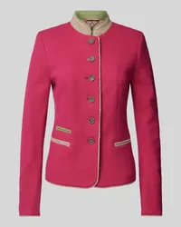 White Label Taillierter Blazer mit Stehkragen Pink