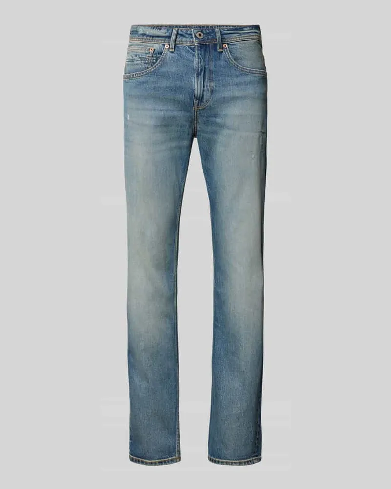Pepe Jeans Regular Fit Straight Fit Jeans aus Baumwoll-Mix Modell 'CASH FS Jeansblau