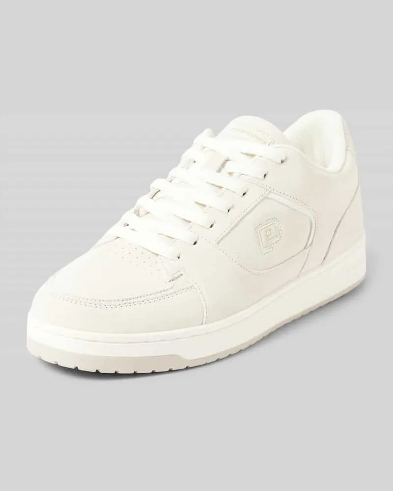 PEGADOR Ledersneaker mit Label-Badge Modell 'SERENUS LOW Weiss