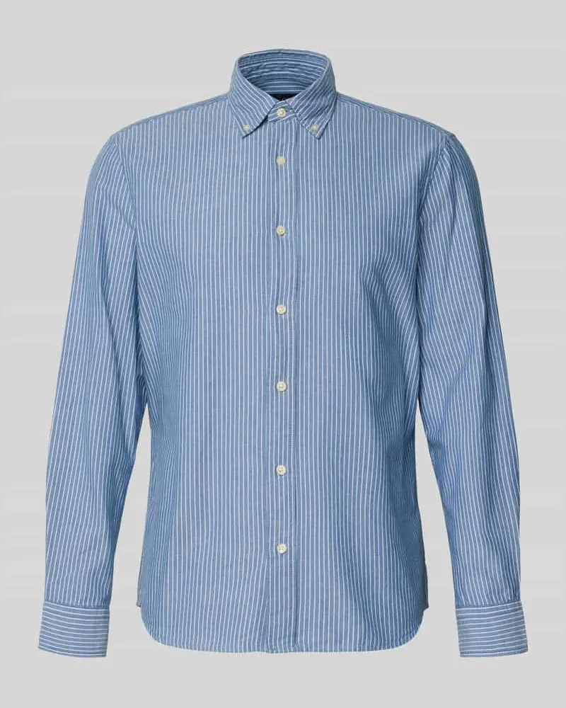 Marc O'Polo Regular Fit Freizeithemd aus reiner Baumwolle Marine