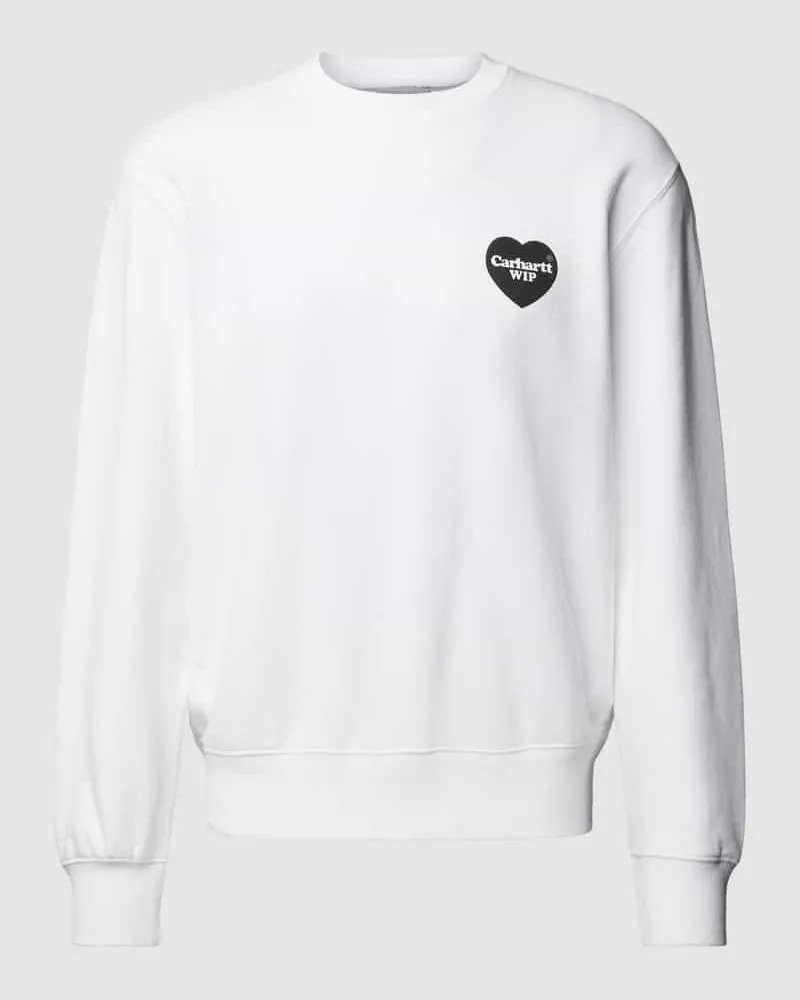 Carhartt WIP Sweatshirt mit Label-Print Modell 'HEART BANDANA Weiss