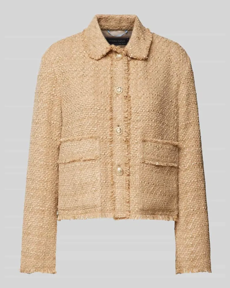 White Label Regular Fit Blazer in Bouclé-Optik Gold