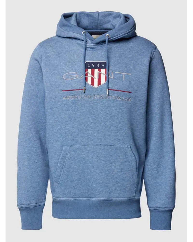 Gant Hoodie mit Label-Stitching Modell 'ARCHIVE SHIELD Ocean