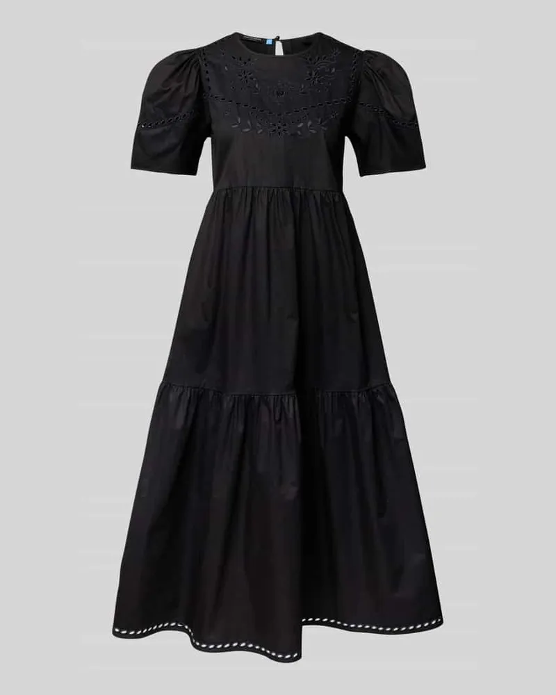 Scotch&Soda Midikleid mit Lochstickerei Black