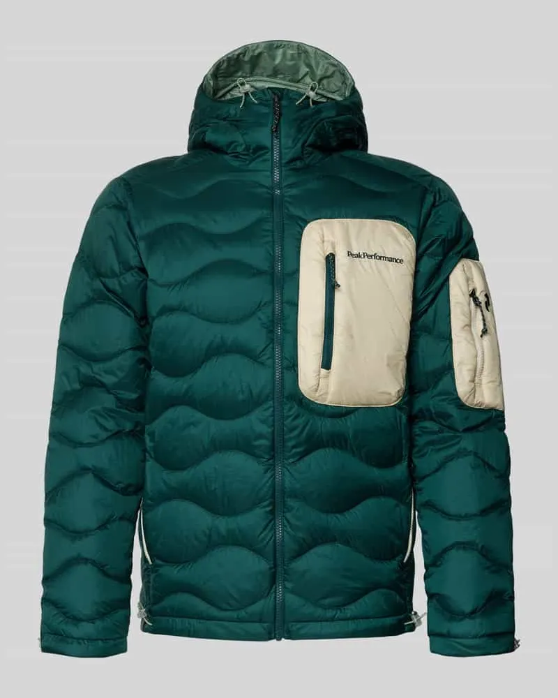 Peak Performance Daunenjacke mit Kapuze Dunkelgruen
