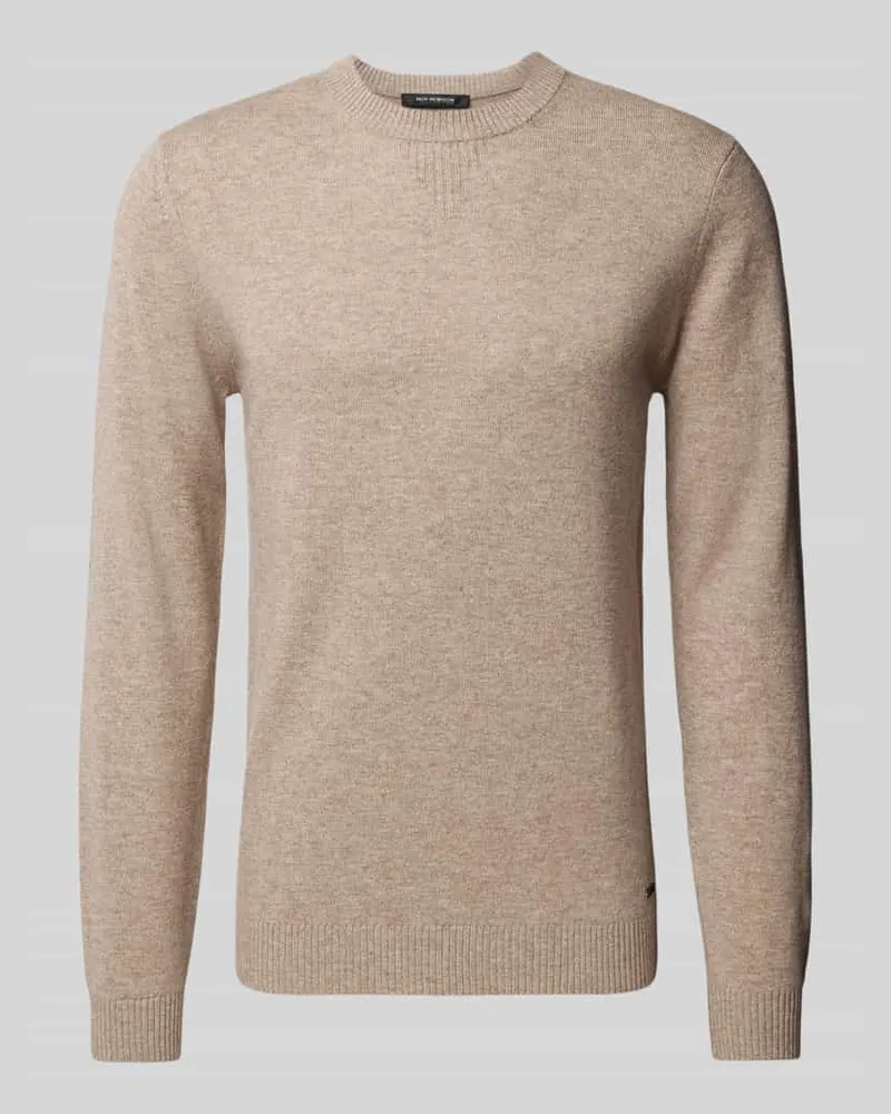 Roy Robson Strickpullover aus Schurwoll-Kaschmir-Mix Sand