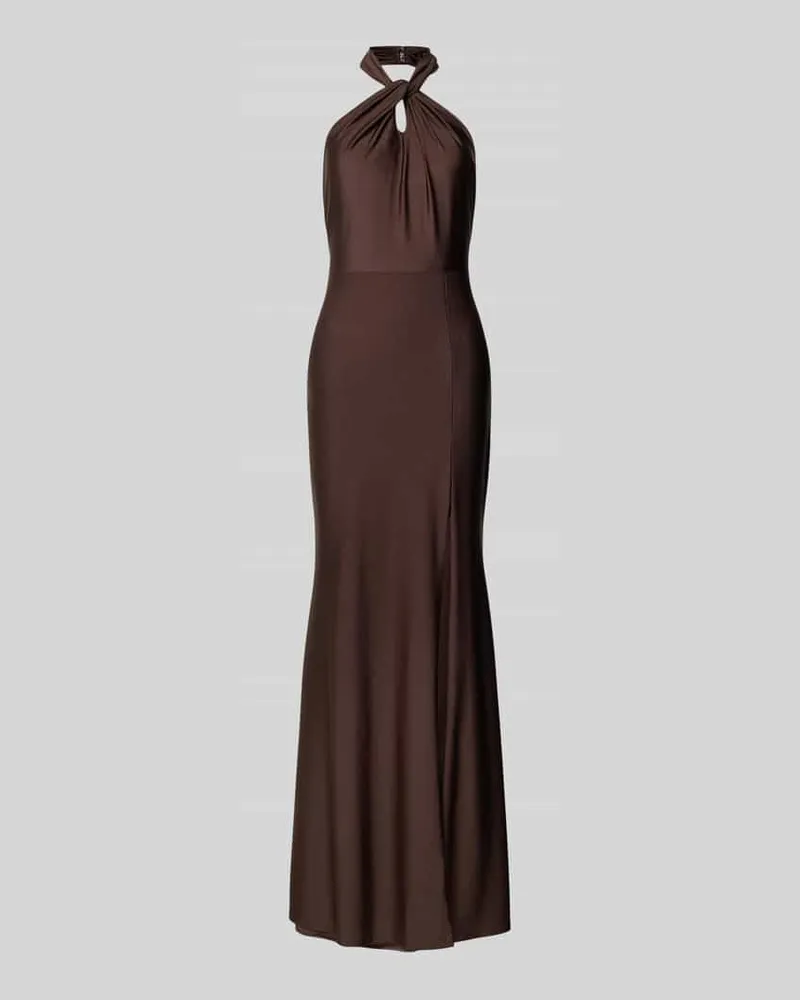 Laona Slim Fit Abendkleid mit Rückenausschnitt Schoko
