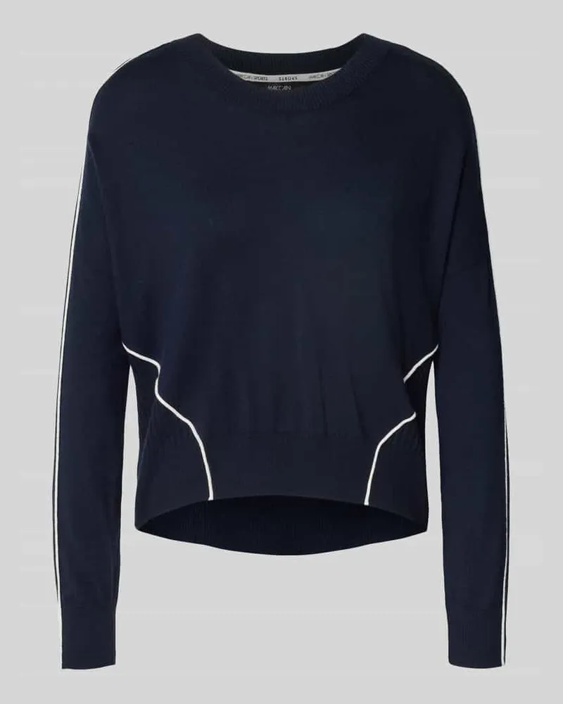 Marc Cain Strickpullover aus Woll-Mix mit Kaschmir-Anteil Marine
