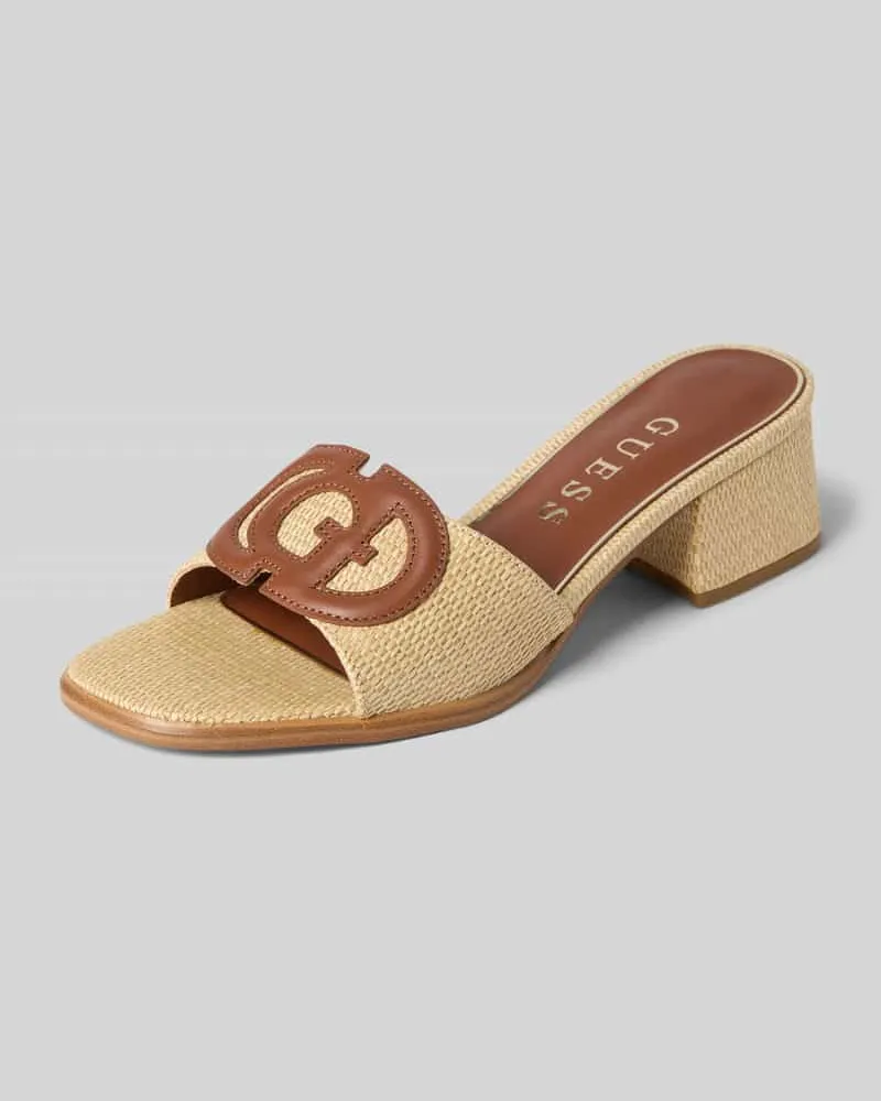 Guess Sandalette aus Leder-Mix in Bast-Optik Modell 'CERINNA2 Sand