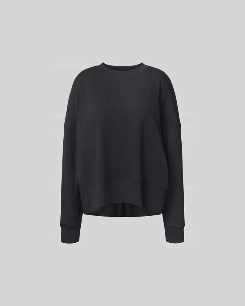 Juvia Oversized Sweatshirt aus Baumwolle Black