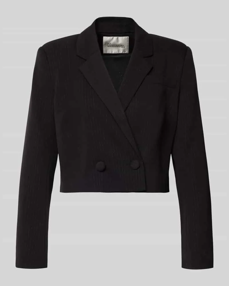 My Essential Wardrobe Cropped Blazer mit Reverskragen Modell 'Reece Black