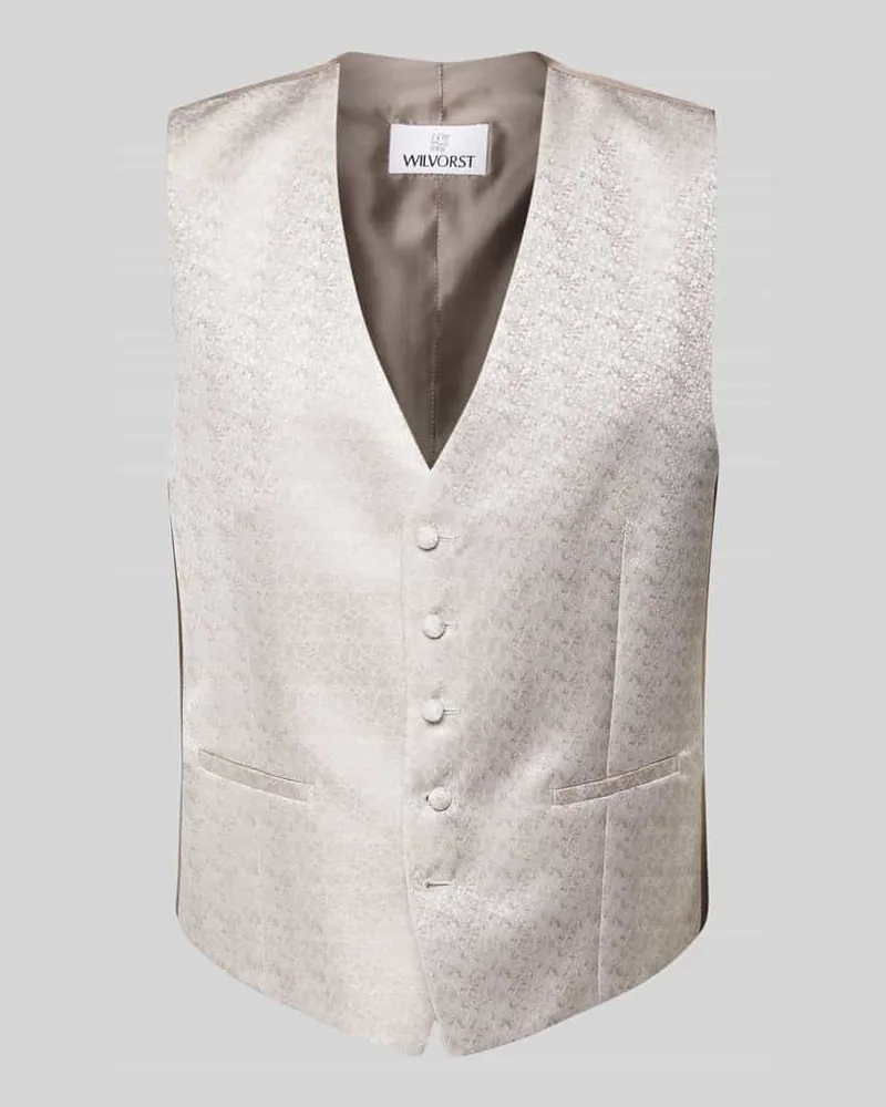 Wilvorst Weste mit Leistentaschen Beige