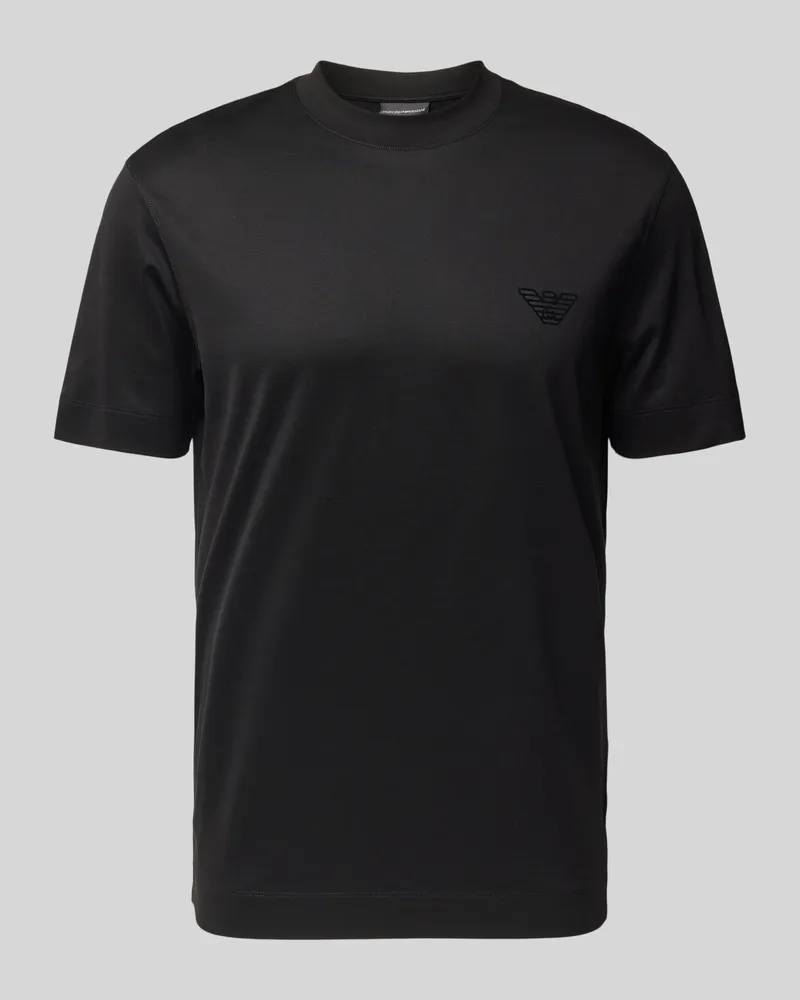 Emporio Armani T-Shirt mit Label-Print Black